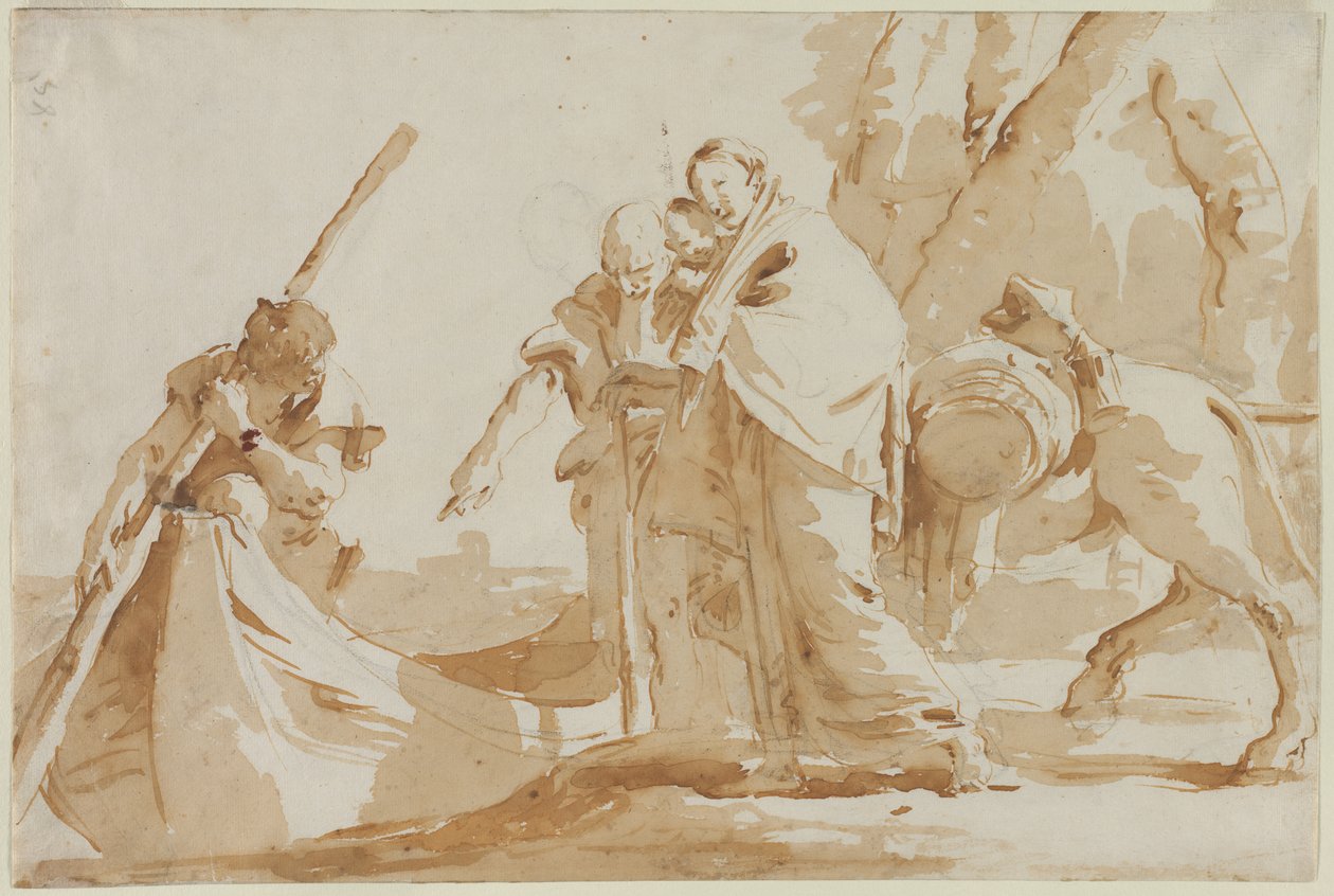 Repülés Egyiptomba: A Szent Család kikötője alkotó: Giovanni Battista Tiepolo