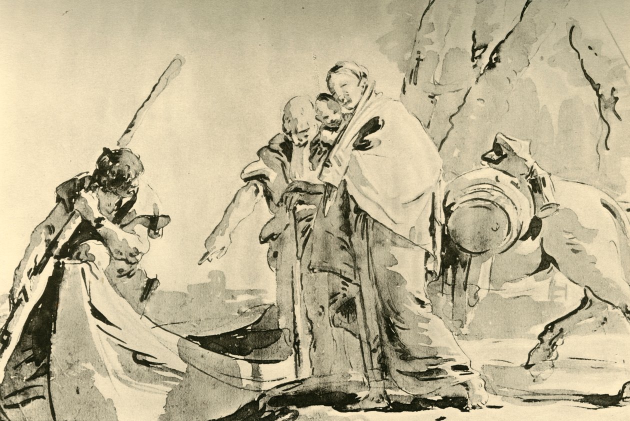 Repülés Egyiptomba, 1752 előtt, 1928 alkotó: Giovanni Battista Tiepolo