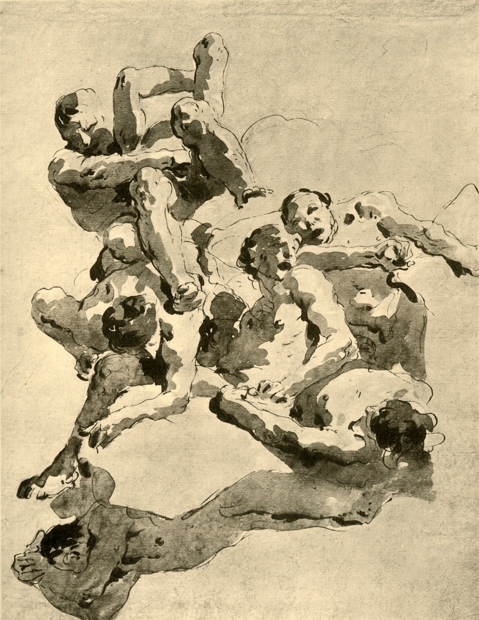 Óriások harca, 18. század közepe, 1928 alkotó: Giovanni Battista Tiepolo