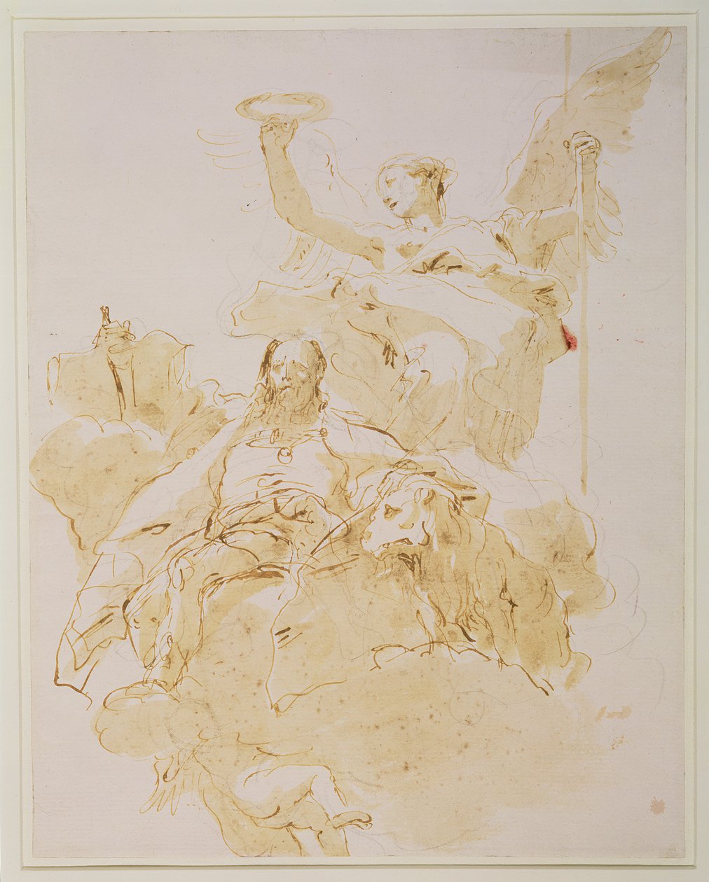A Porto család dicsőítése, 1755-1760 körül (toll, barna tinta és mosás, fekete kréta) alkotó: Giovanni Battista Tiepolo