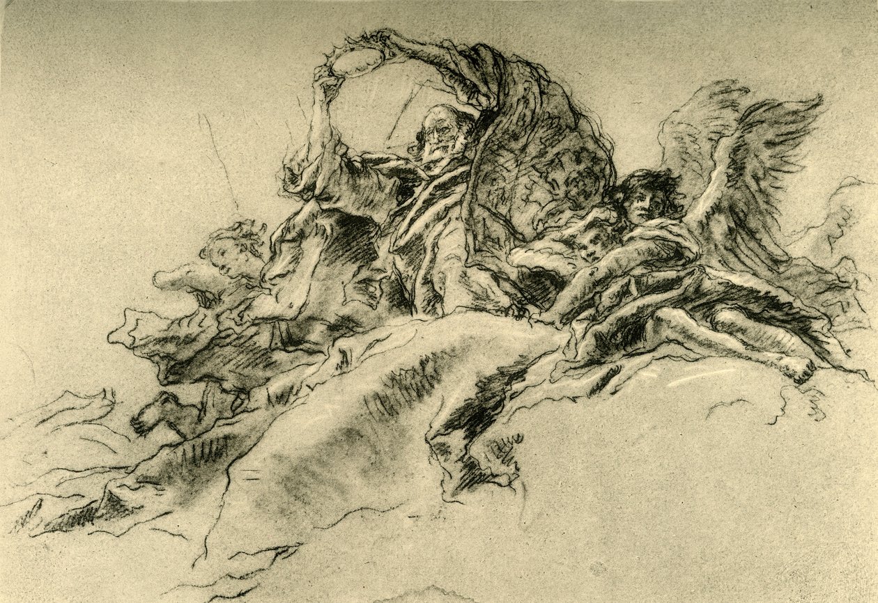 Isten, az Atya és az Angyalok, c1754, 1928 alkotó: Giovanni Battista Tiepolo