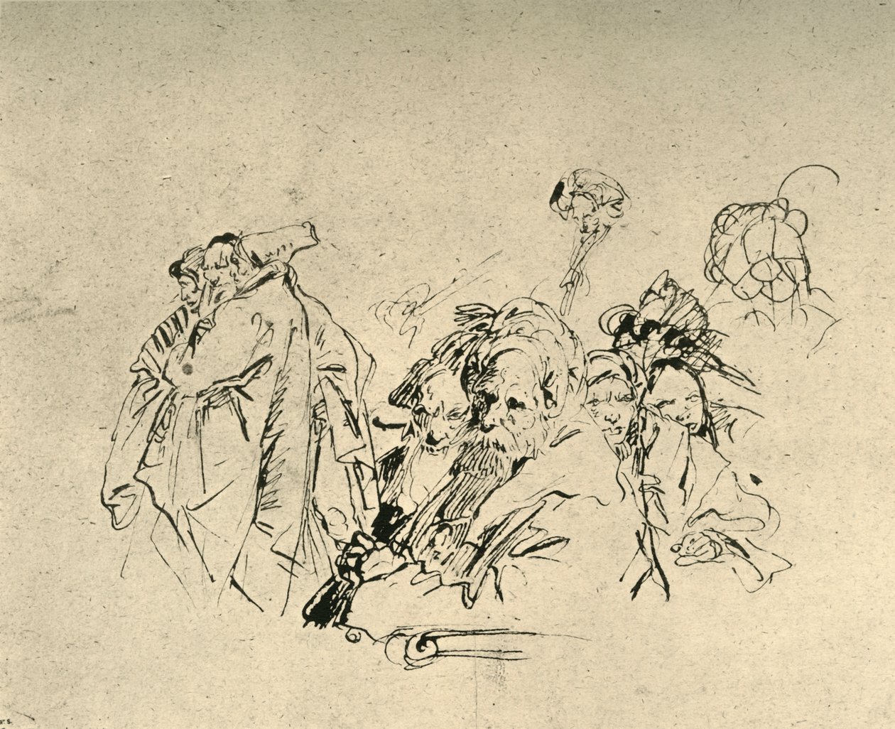 Keletiek csoportja, 18. század közepe, 1928 alkotó: Giovanni Battista Tiepolo