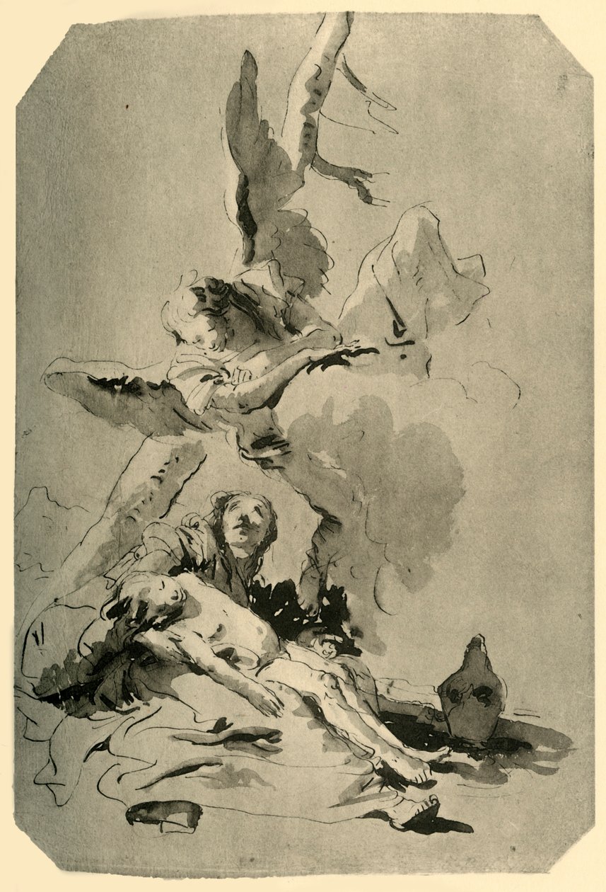 Hágár és Izmael, 1735, 1928 alkotó: Giovanni Battista Tiepolo