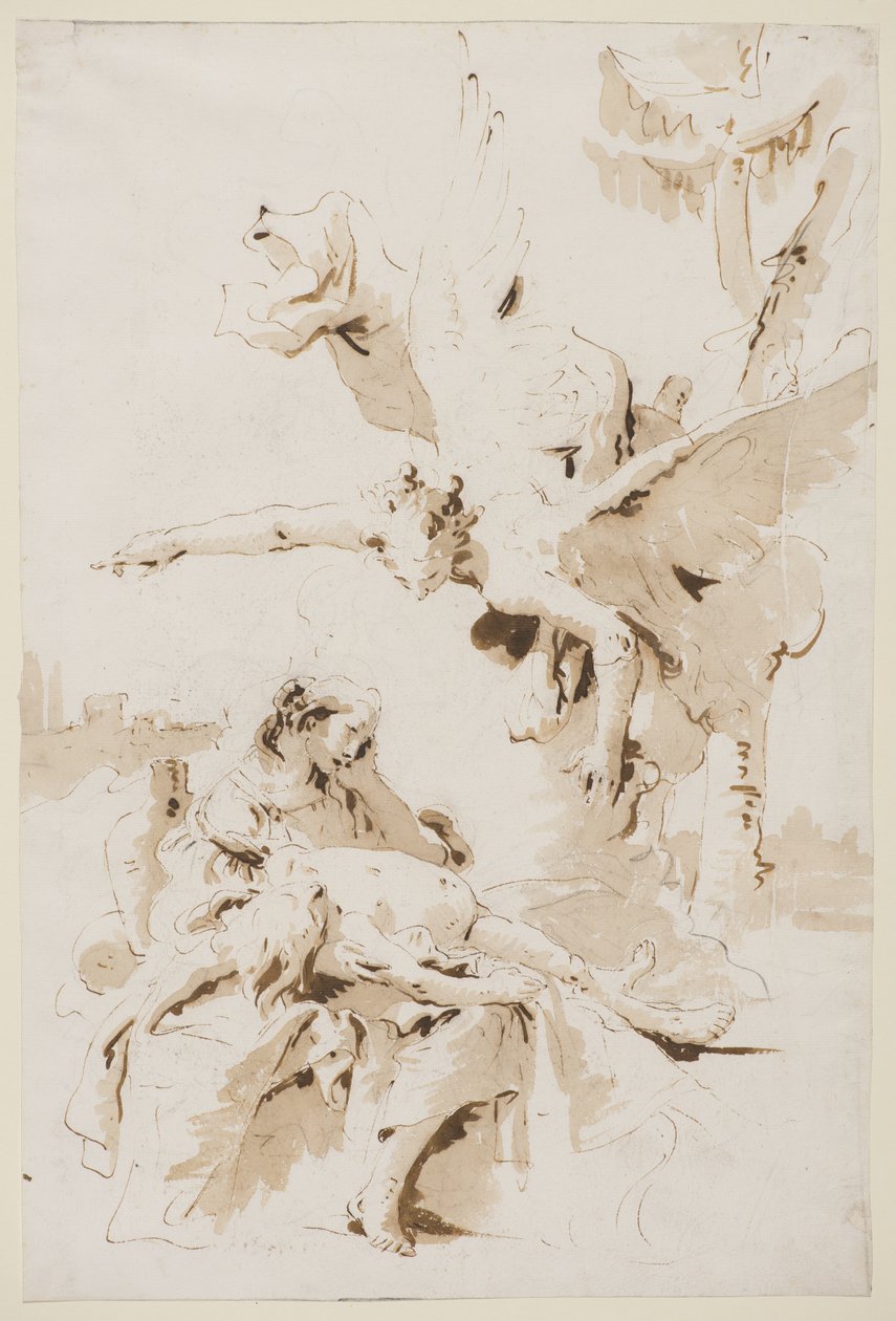 Hágár és Izmael a vadonban, 1725 körül alkotó: Giovanni Battista Tiepolo