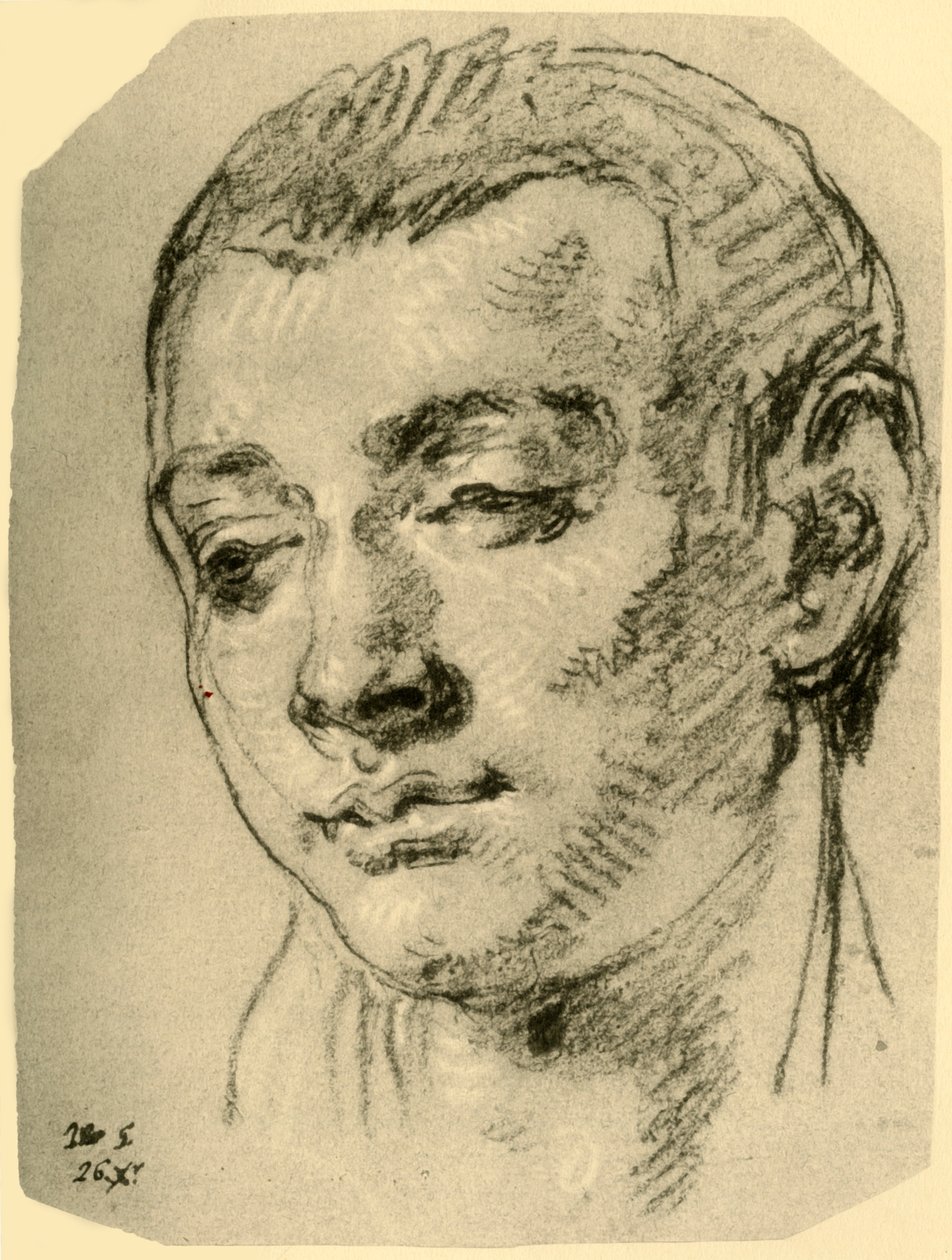 Egy fiú feje, 18. század közepe, 1928 alkotó: Giovanni Battista Tiepolo