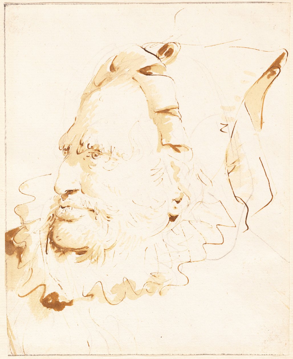 Egy varázsló feje alkotó: Giovanni Battista Tiepolo