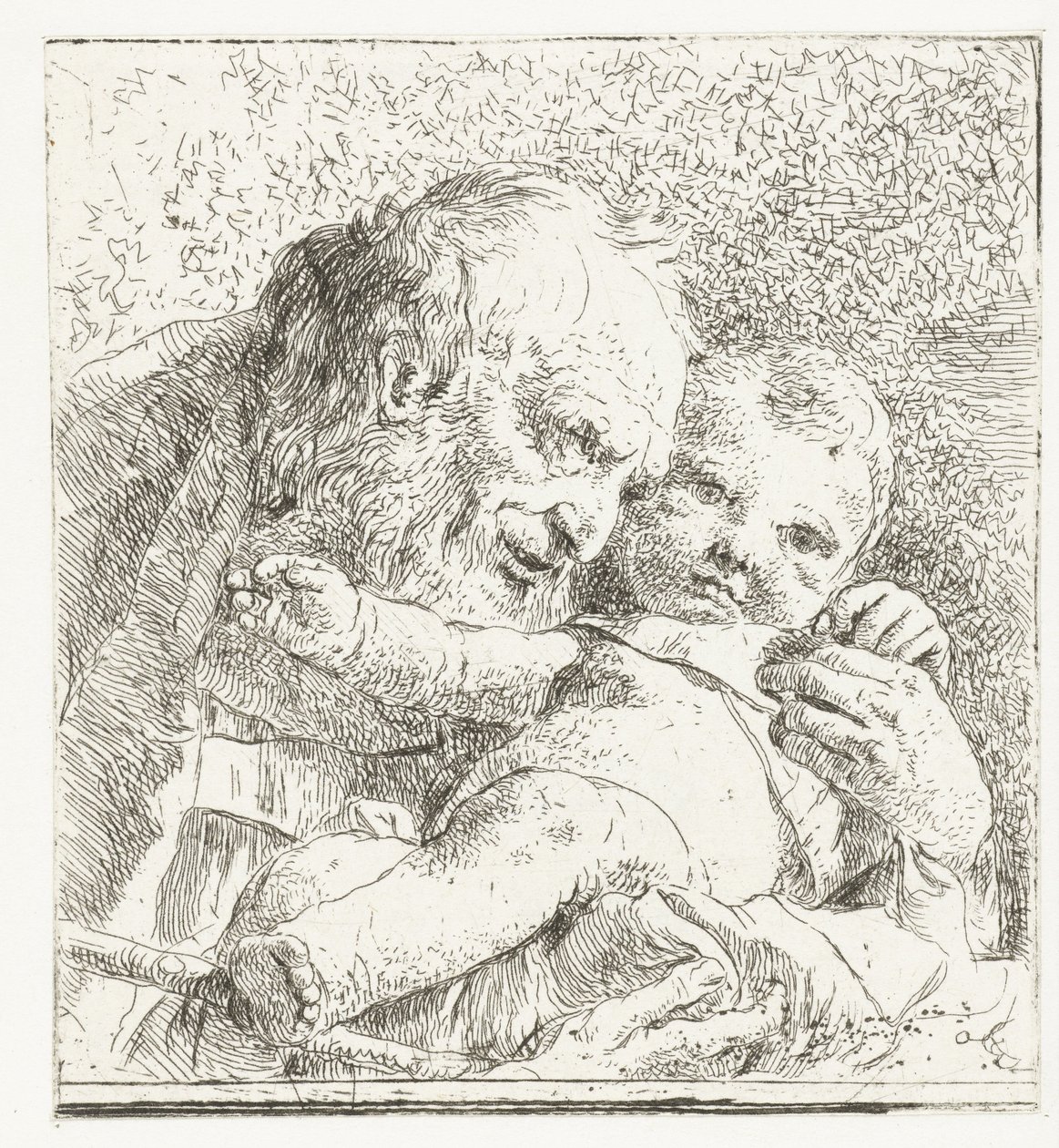 Szent József Krisztus gyermekével fegyverben alkotó: Giovanni Battista Tiepolo