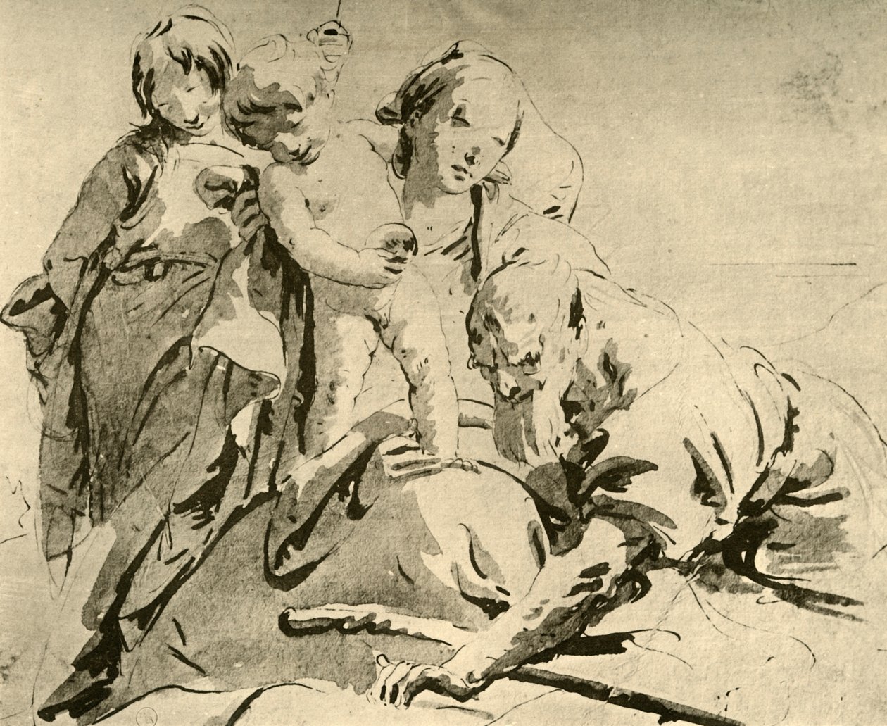 Szent Család, 18. század közepe, 1928 alkotó: Giovanni Battista Tiepolo