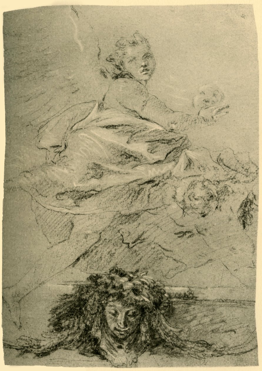 Lebegő zseni, 18. század közepe, 1928 alkotó: Giovanni Battista Tiepolo