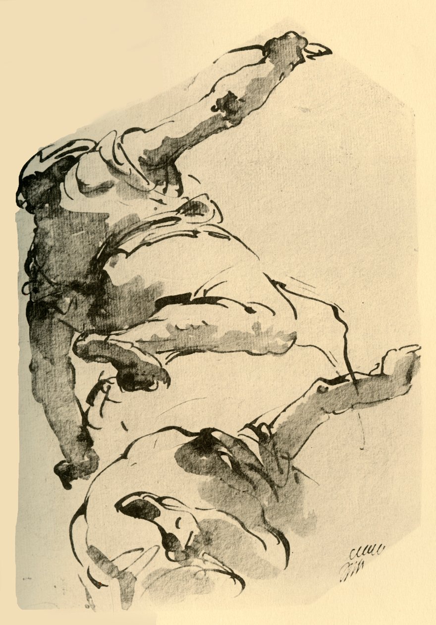Térdelő alak, hátulról nézve, 1743-1744, 1928 alkotó: Giovanni Battista Tiepolo
