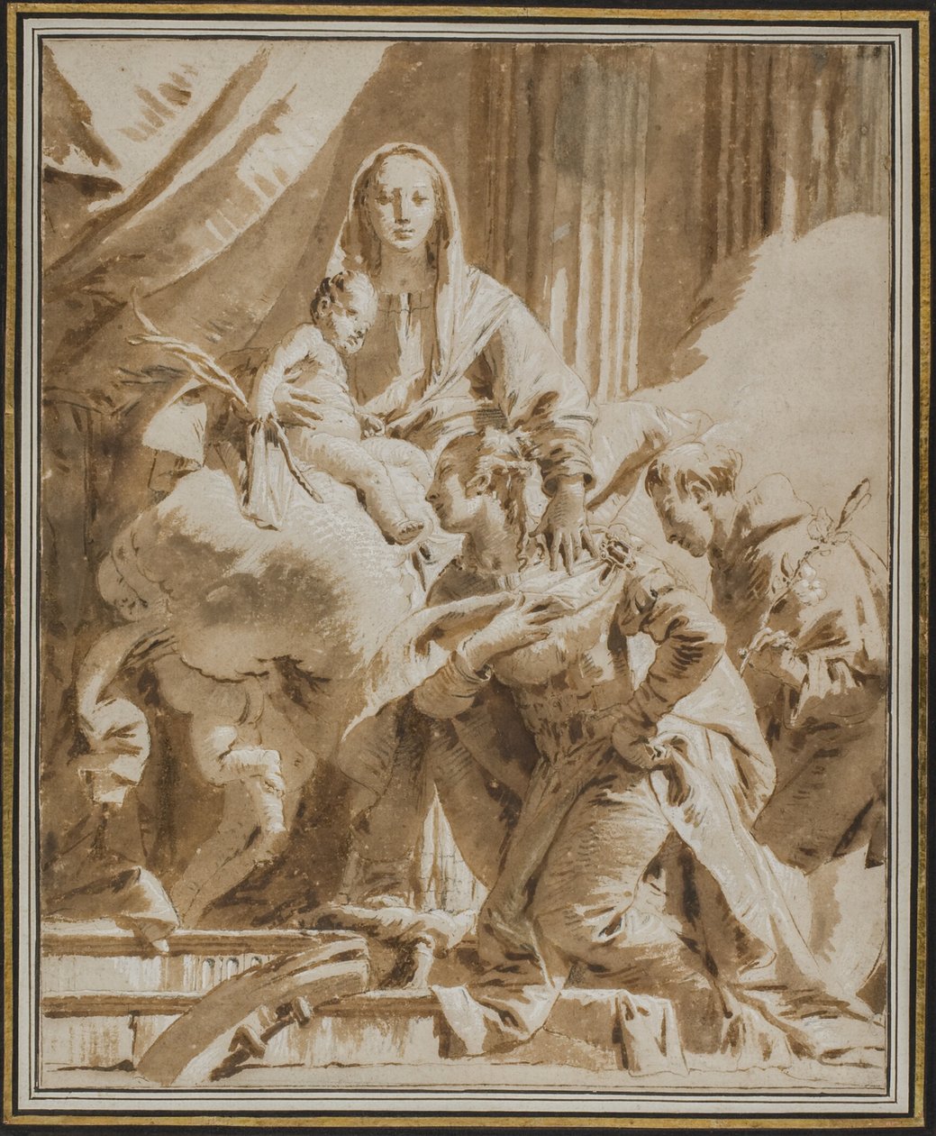 Madonna és gyermeke Páduai Szent Antoniusszal és Alexandriai Katalinnal alkotó: Giovanni Battista Tiepolo