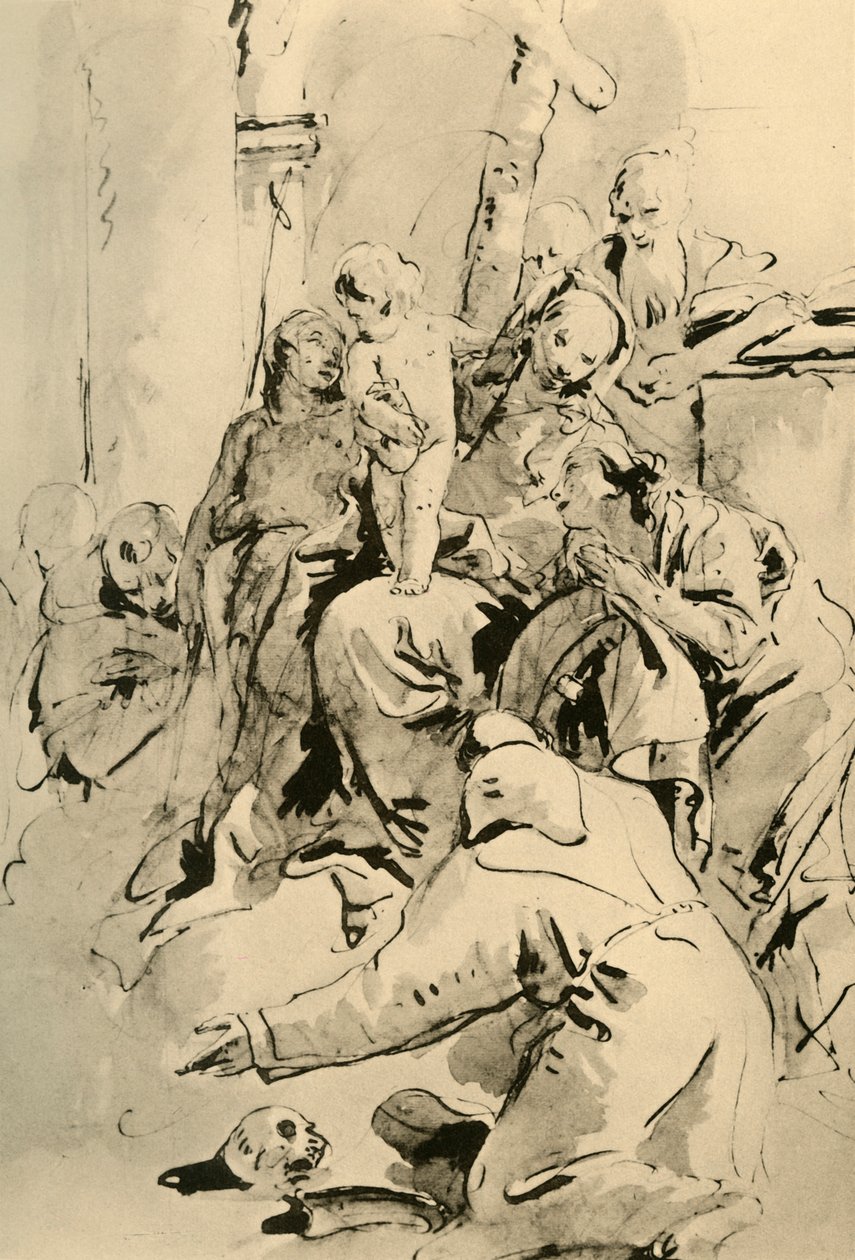 Madonna szentekkel, 18. század közepe, 1928 alkotó: Giovanni Battista Tiepolo