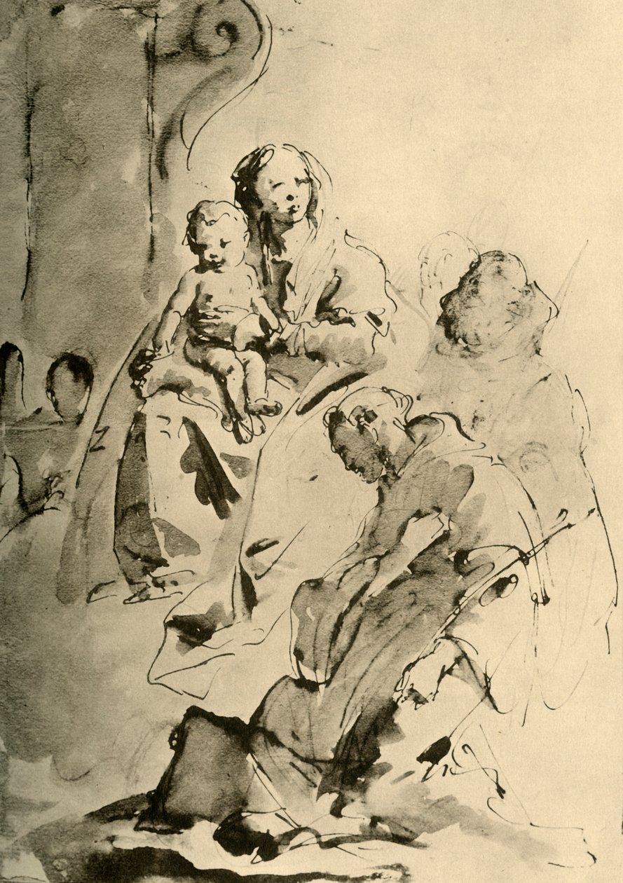 Madonna két szenttel, 18. század közepe, 1928 alkotó: Giovanni Battista Tiepolo