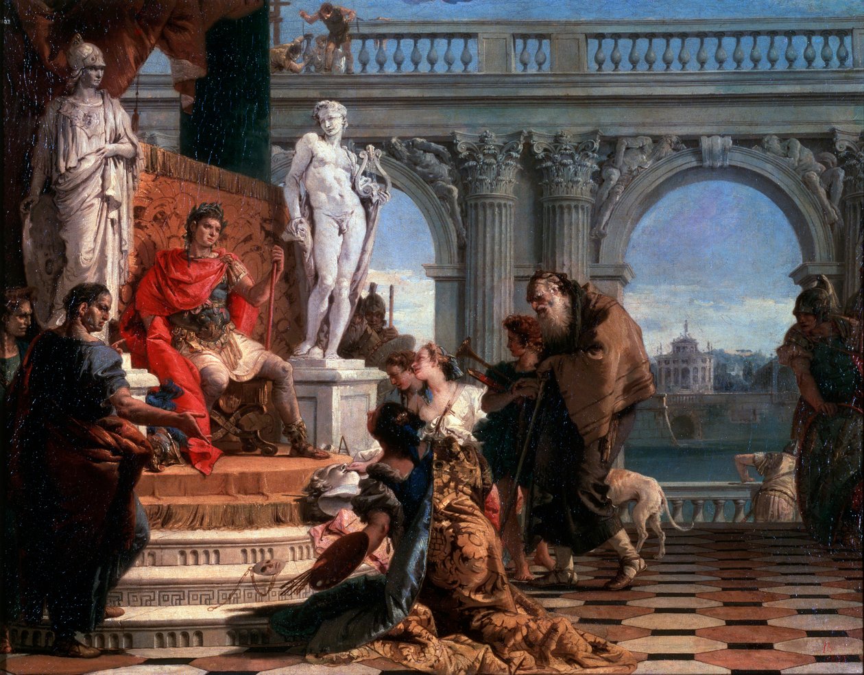 Maecenas bemutatja a művészeteket Augustusnak, 1743. alkotó: Giovanni Battista Tiepolo