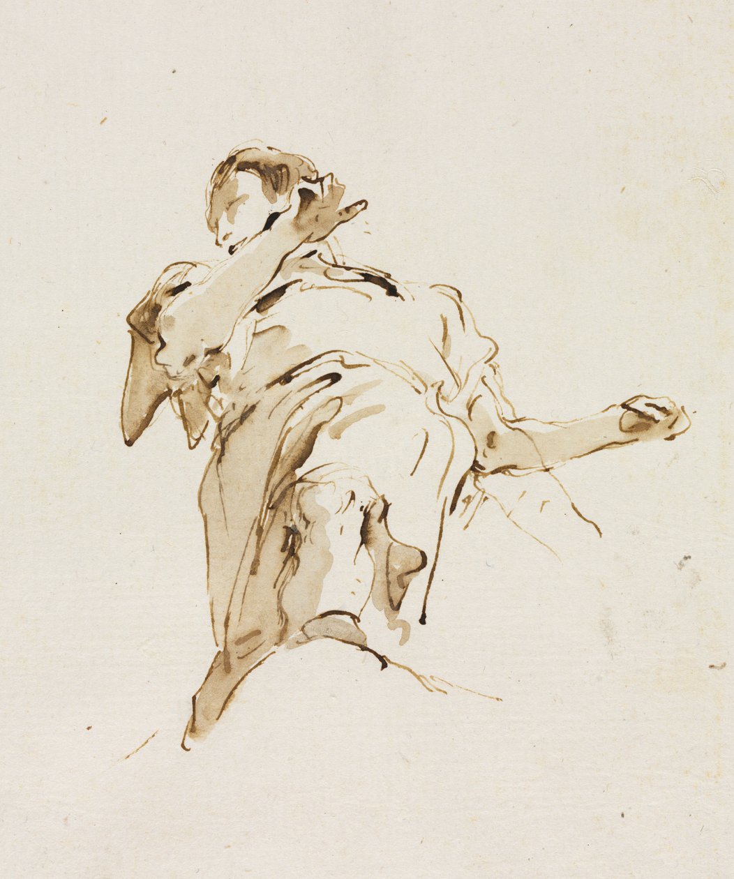 Férfi(?) ábra Alulról nézve alkotó: Giovanni Battista Tiepolo