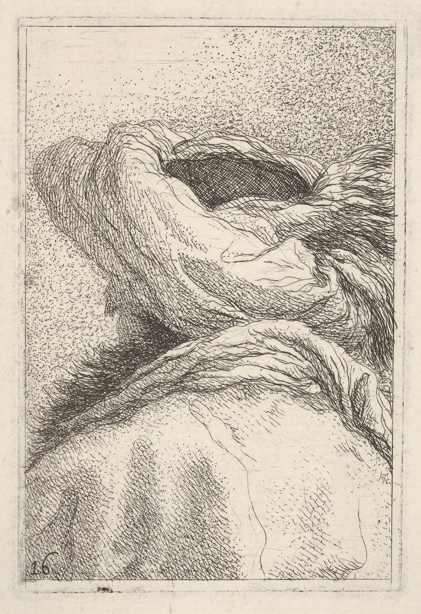 Turbános férfi, mellhosszúságban hátulról, háromnegyedes nézetben, fr..., kb. 1770. alkotó: Giovanni Battista Tiepolo