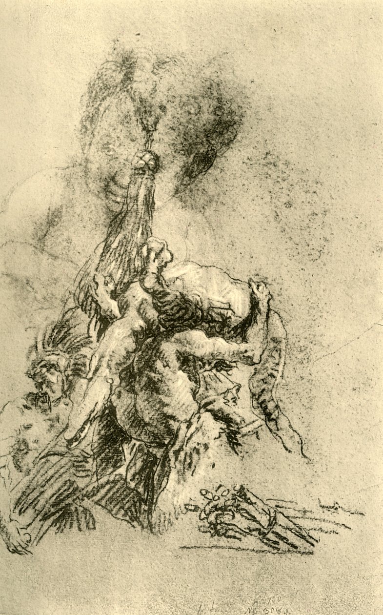 Férfi krokodillal a hátán, 1752-1753, 1928 alkotó: Giovanni Battista Tiepolo
