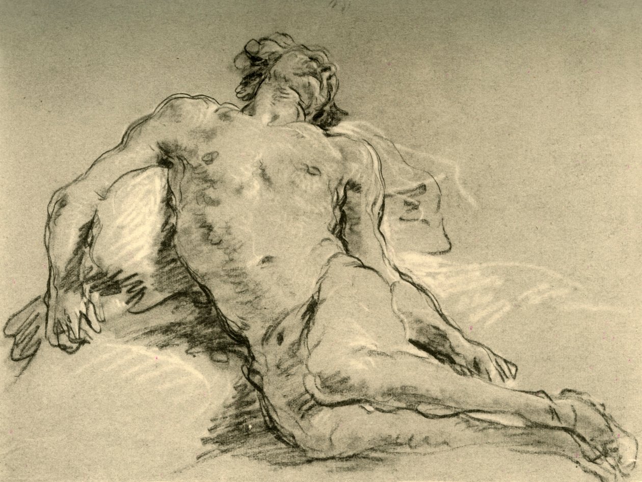 Akt pihenő, 18. század közepe, 1928 alkotó: Giovanni Battista Tiepolo