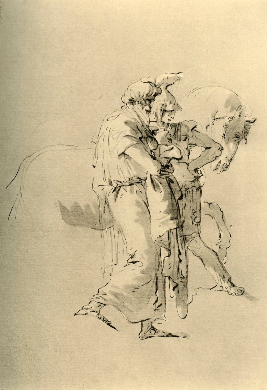 Öreg és fiatal katona, 18. század közepe, 1928 alkotó: Giovanni Battista Tiepolo