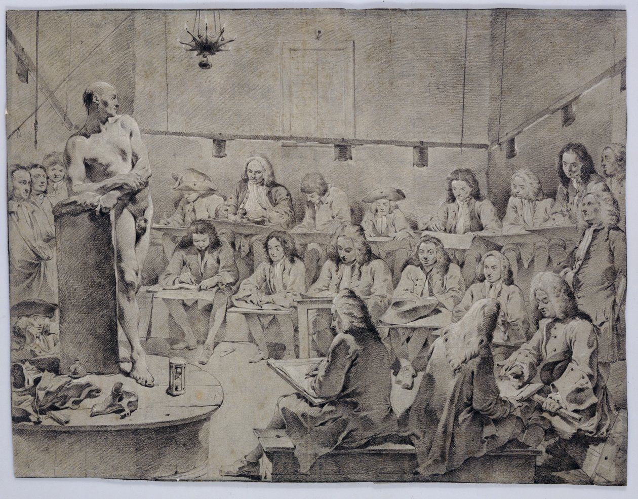 Piazzetta Akadémia: Aktot rajzoló művészek alkotó: Giovanni Battista Tiepolo