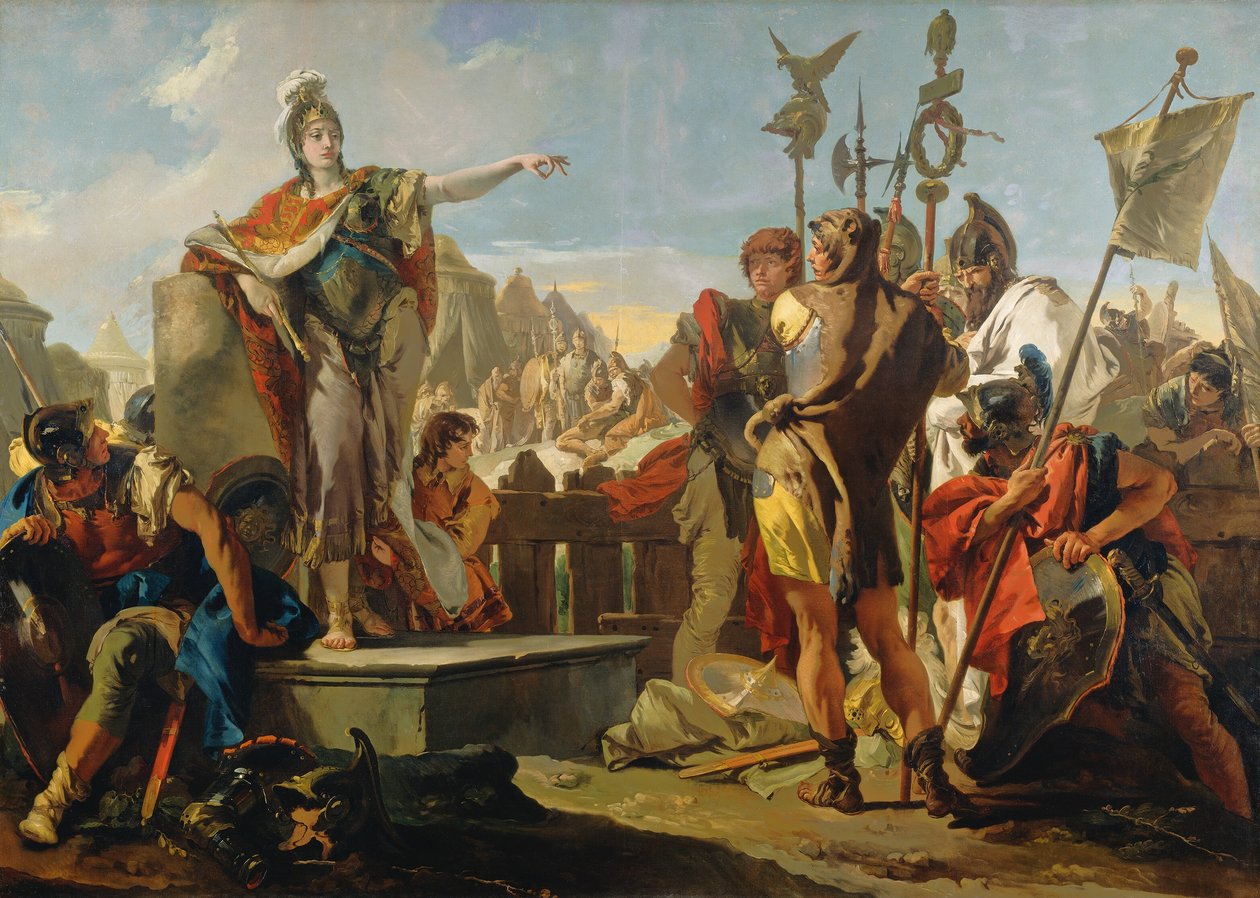 Zenobia királynő katonáihoz fordul alkotó: Giovanni Battista Tiepolo