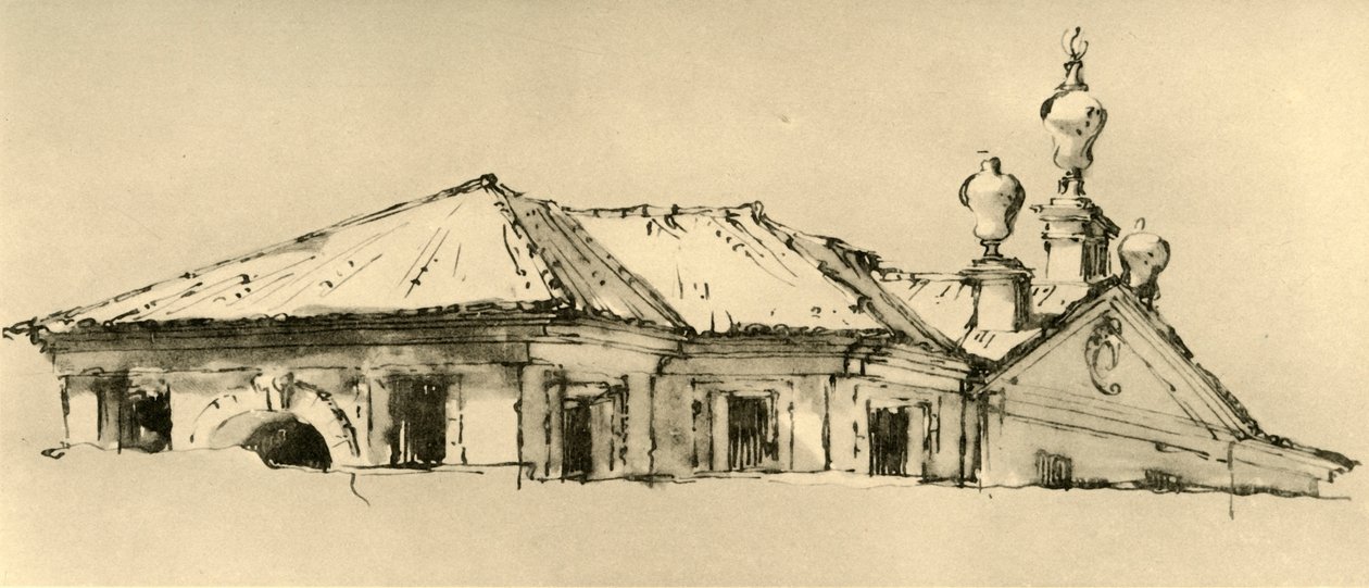 Egy villa tetőszintje, 1757, 1928 alkotó: Giovanni Battista Tiepolo