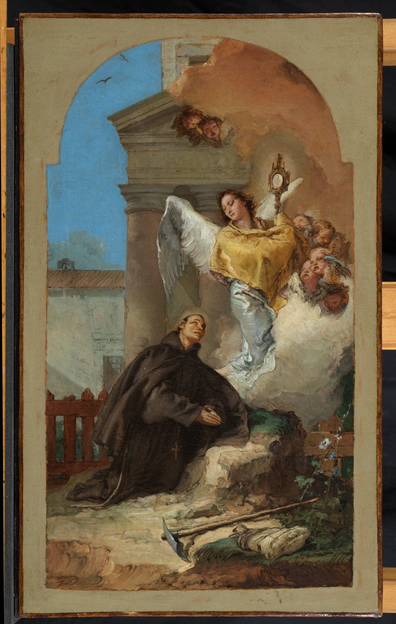 Saint Paschal Baylon látomása az Eucharisztiáról, 1767 alkotó: Giovanni Battista Tiepolo