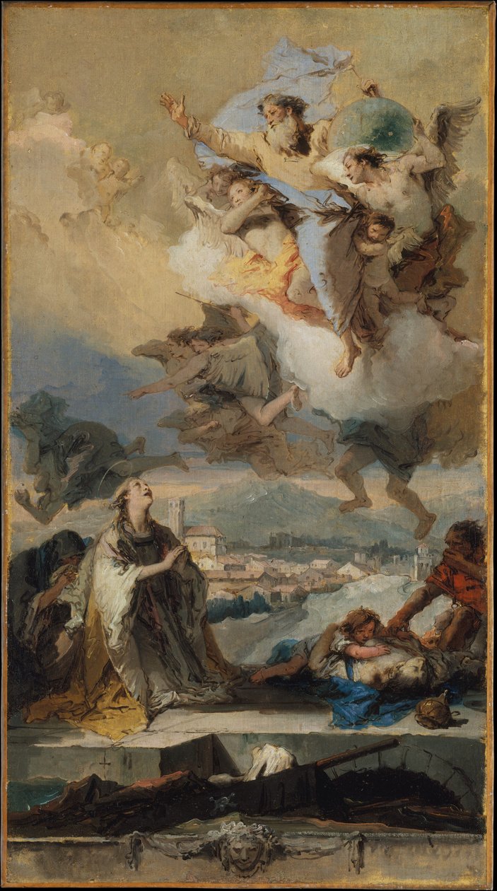 Szent Tekla a pestisben szenvedőkért imádkozik alkotó: Giovanni Battista Tiepolo