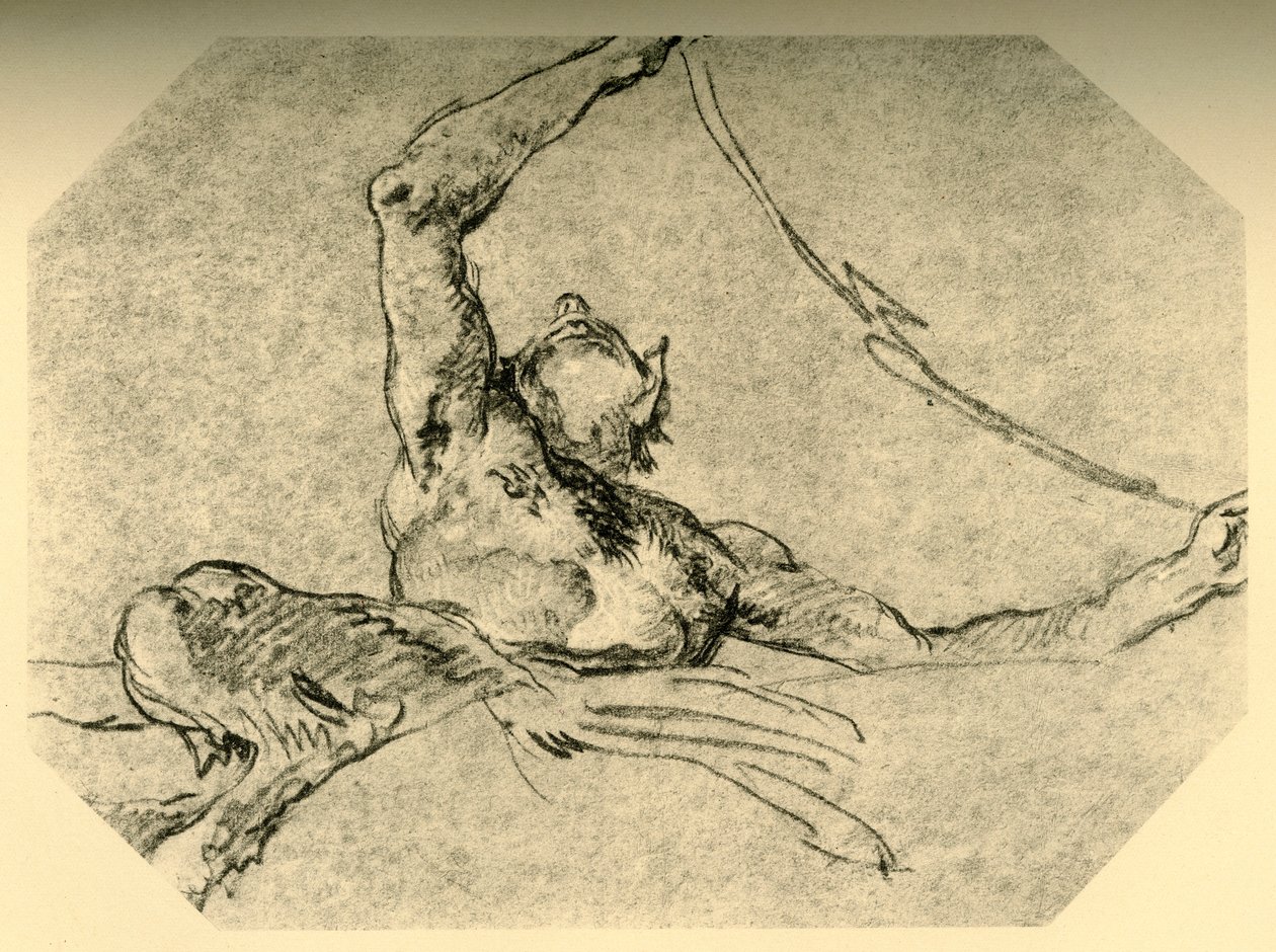 Szatír díszt tart a kezében, c1761, 1928 alkotó: Giovanni Battista Tiepolo