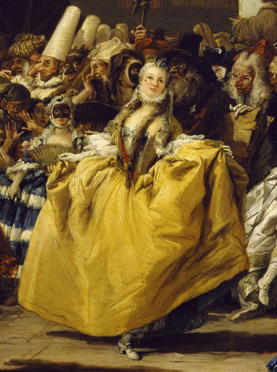 Karneváli jelenet vagy A menüett alkotó: Giovanni Battista Tiepolo