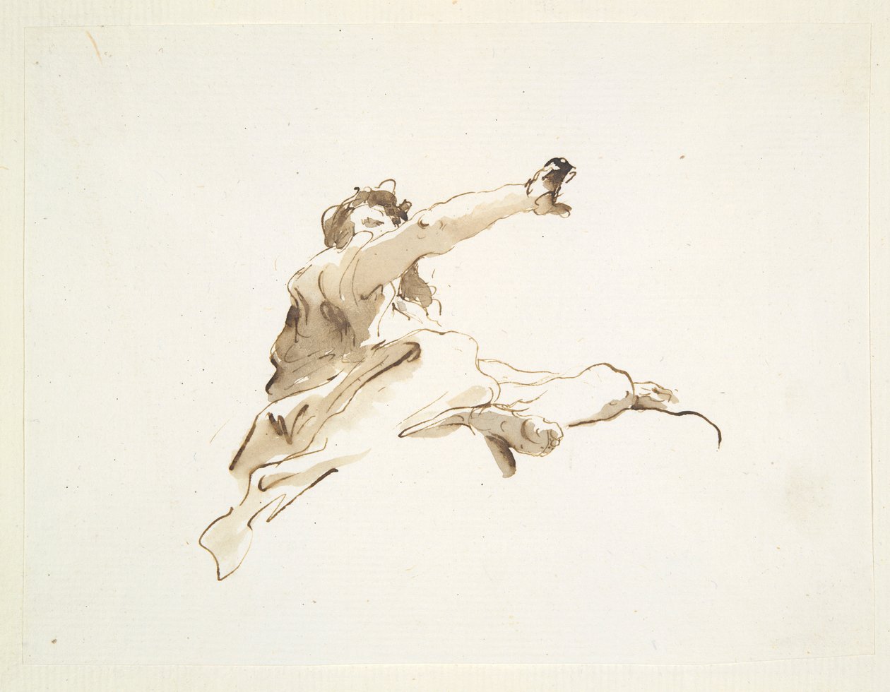 Alulról nézve balra fordított fejű ülő alak, jobb kar felemelt alkotó: Giovanni Battista Tiepolo