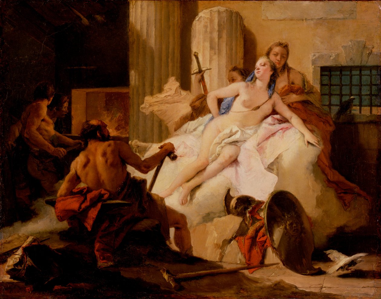 Vázlat a "Vénusz és Vulkán" című filmhez alkotó: Giovanni Battista Tiepolo