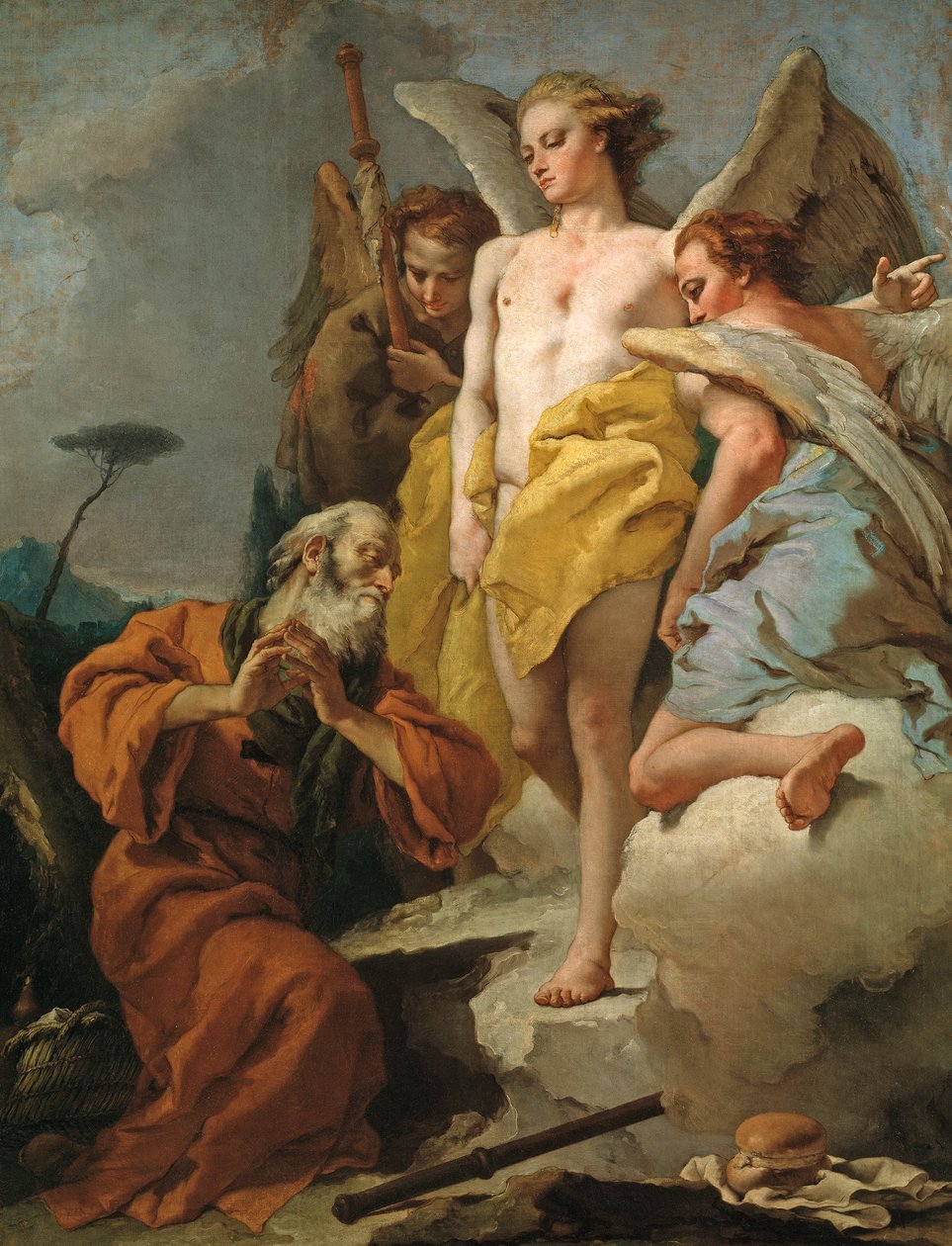 Spanyolul:  Ábrahám és a három angyal. alkotó: Giovanni Battista Tiepolo