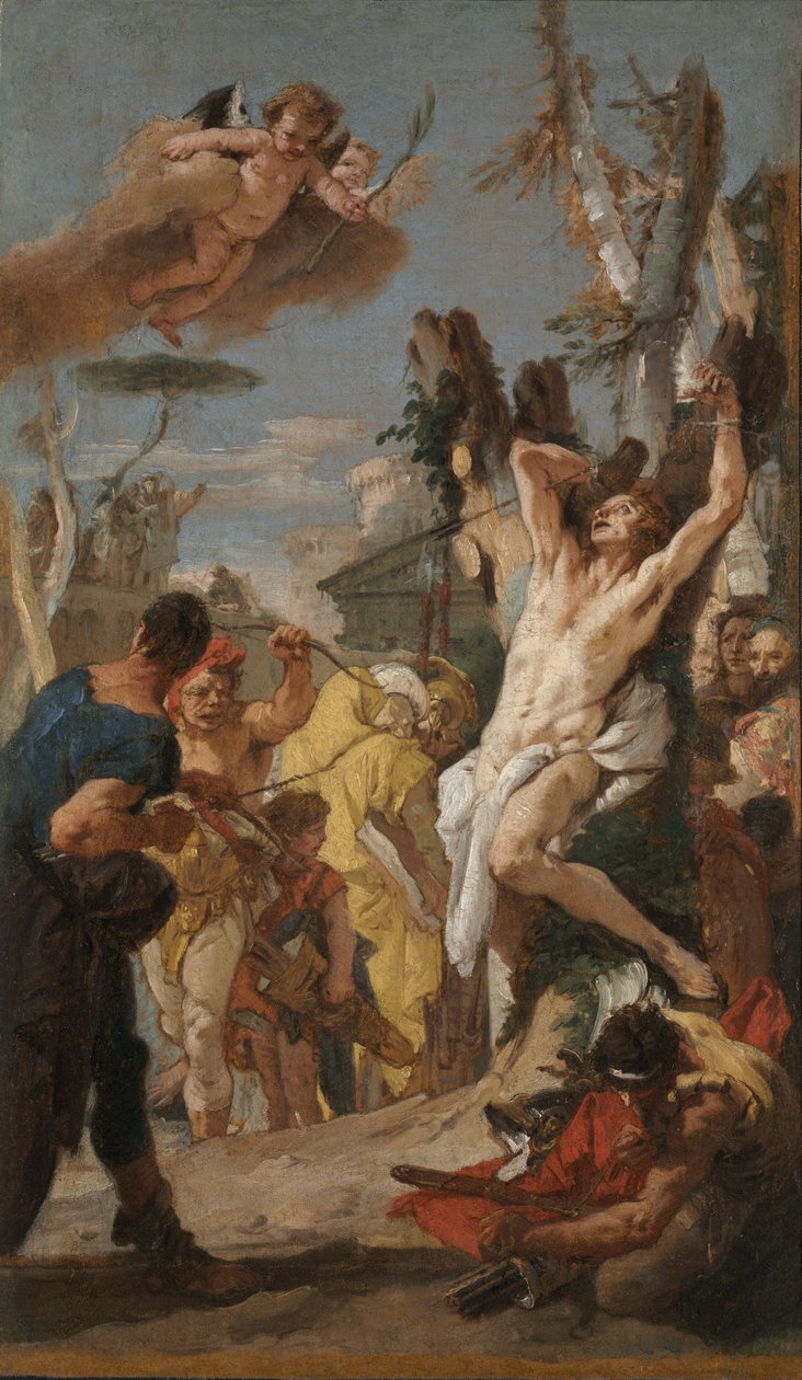 Tanulmány Szent Sebestyén vértanúságához..., 1739. alkotó: Giovanni Battista Tiepolo