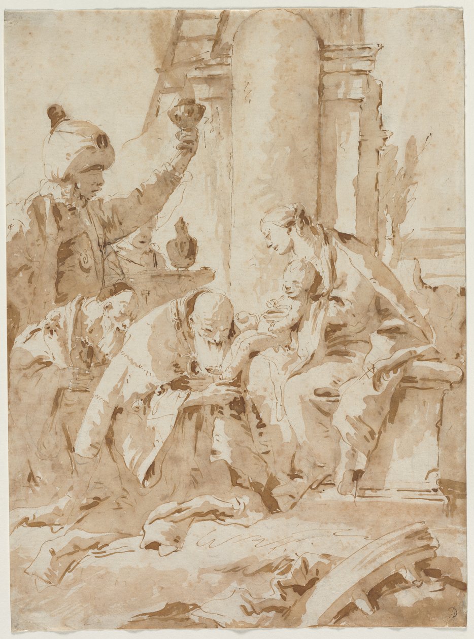 A mágusok imádása c. 1740. alkotó: Giovanni Battista Tiepolo