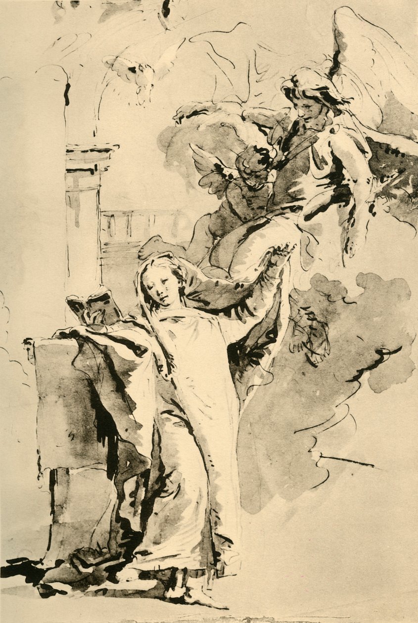 Angyali üdvözlet, 18. század közepe, 1928 alkotó: Giovanni Battista Tiepolo