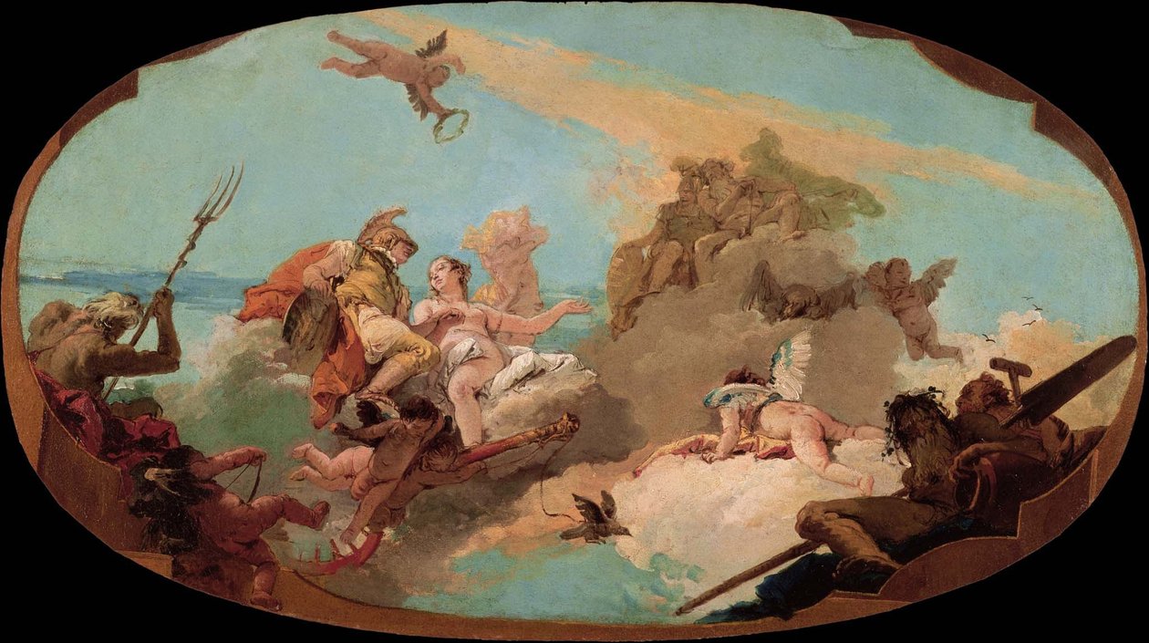 Vittor Pisani admirális apoteózisa alkotó: Giovanni Battista Tiepolo