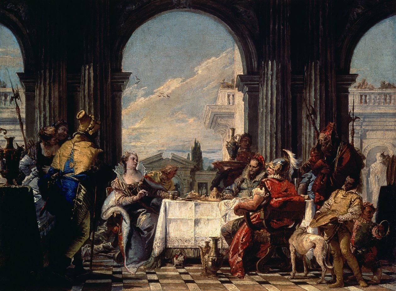 Antonius és Kleopátra lakoma, 1744 körül alkotó: Giovanni Battista Tiepolo