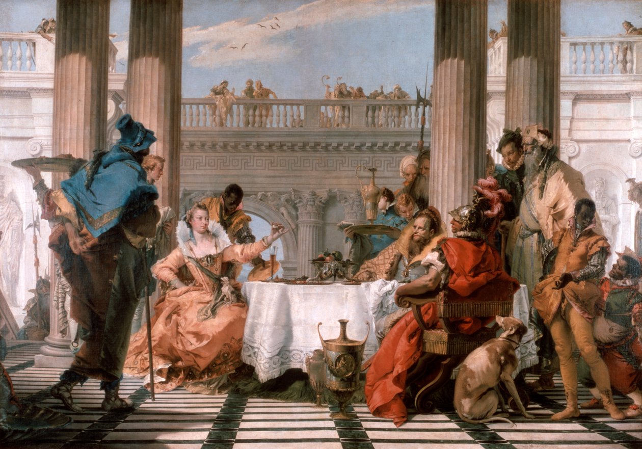 Kleopátra lakoma, 1743-1744 alkotó: Giovanni Battista Tiepolo