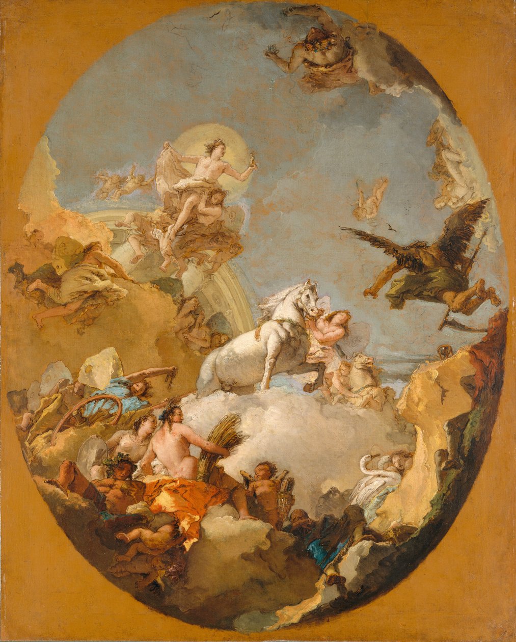 Aurora szekere, 1760-as évek. alkotó: Giovanni Battista Tiepolo