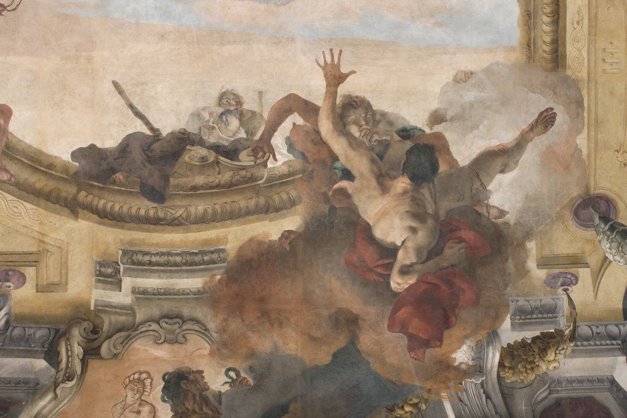 A démonok bukása, Scipio történetei, részlet, 1731 alkotó: Giovanni Battista Tiepolo