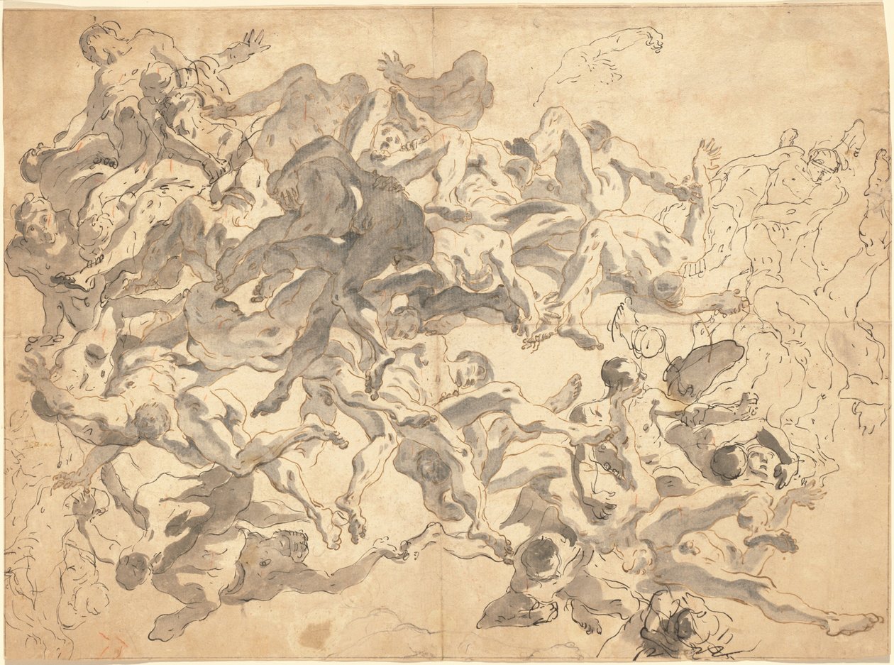 A lázadó angyalok bukása alkotó: Giovanni Battista Tiepolo