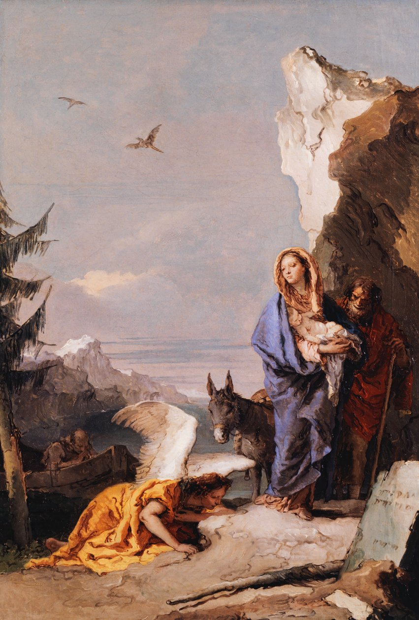 Repülés Egyiptomba, kb. 1767-70. alkotó: Giovanni Battista Tiepolo
