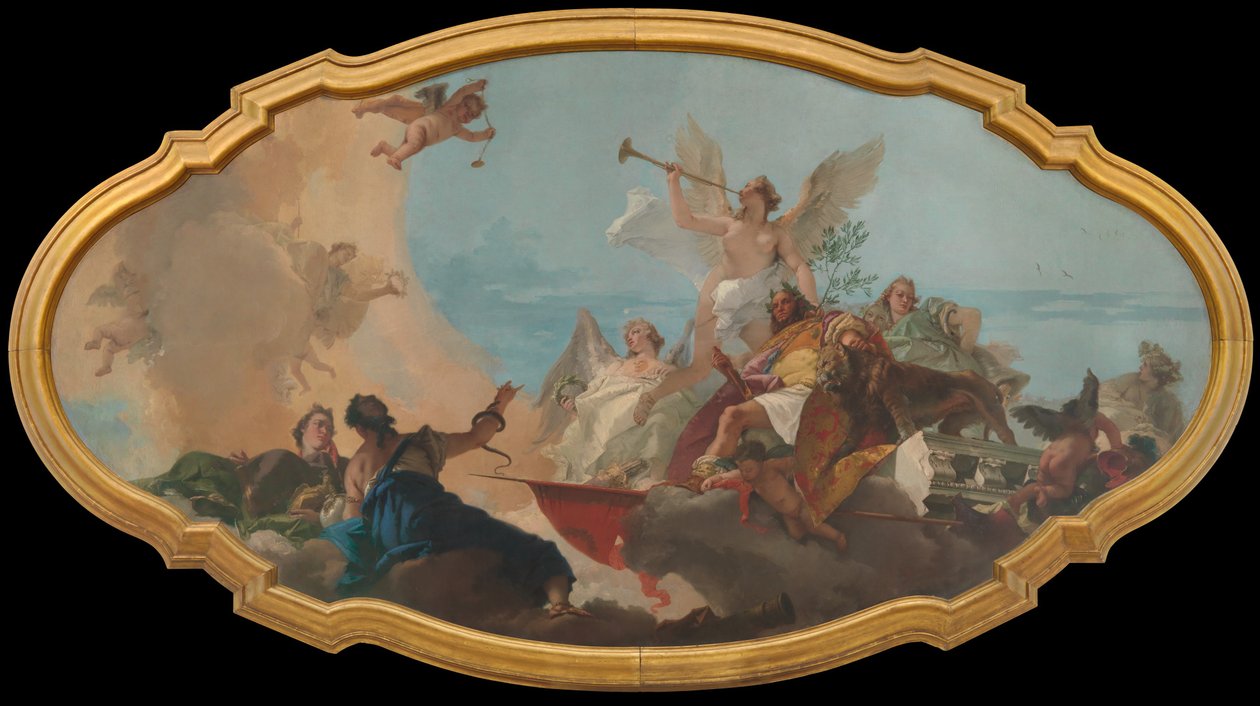 A Barbaro család dicsőítése, 1750 körül alkotó: Giovanni Battista Tiepolo