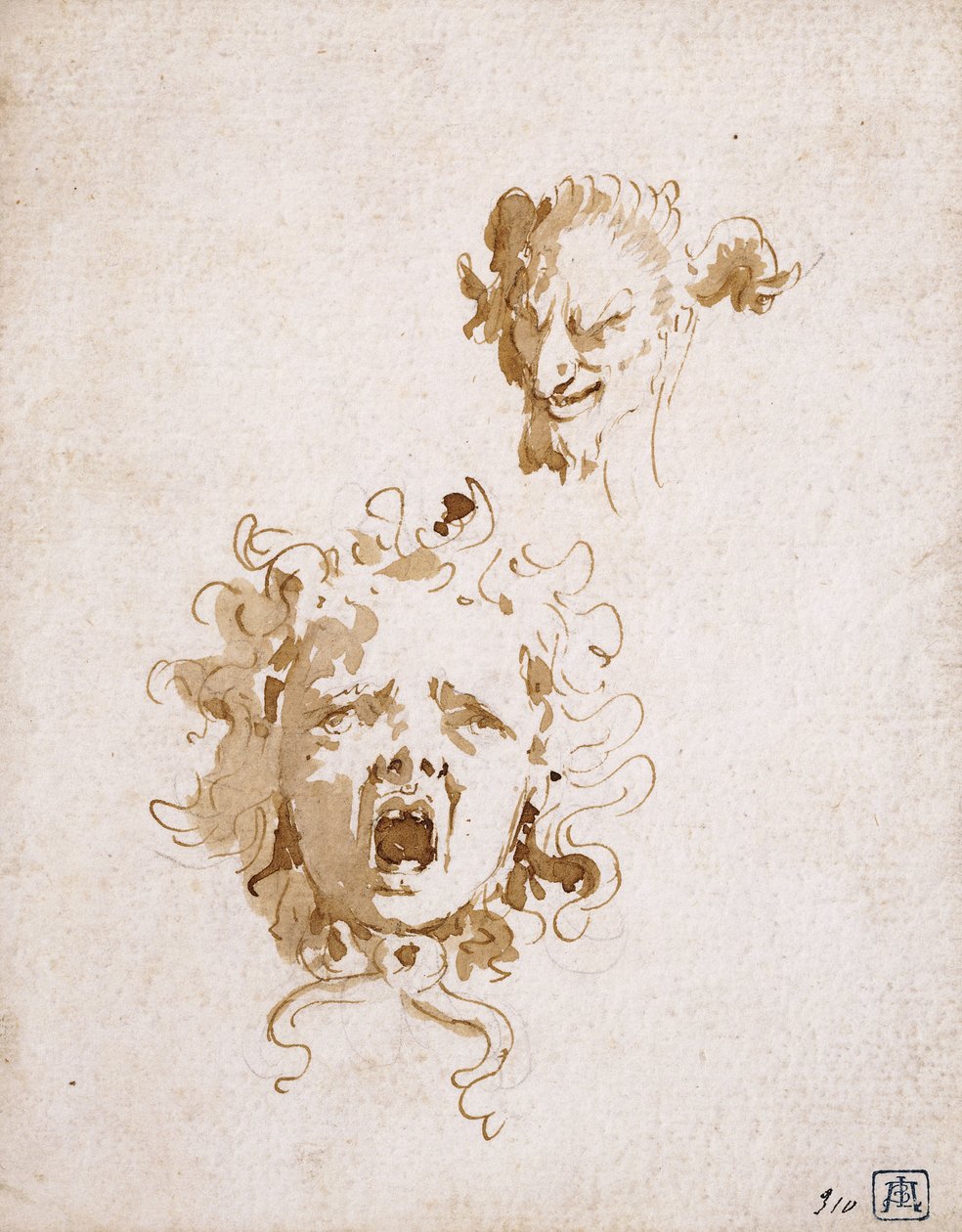A Medúza feje és a Szatír feje, alkotó: Giovanni Battista Tiepolo