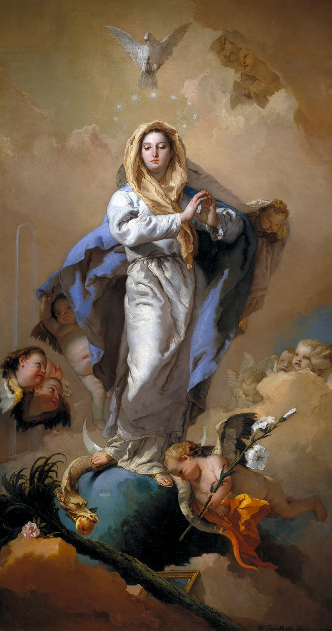 A Szeplőtelen Fogantatás, 1767-9 alkotó: Giovanni Battista Tiepolo