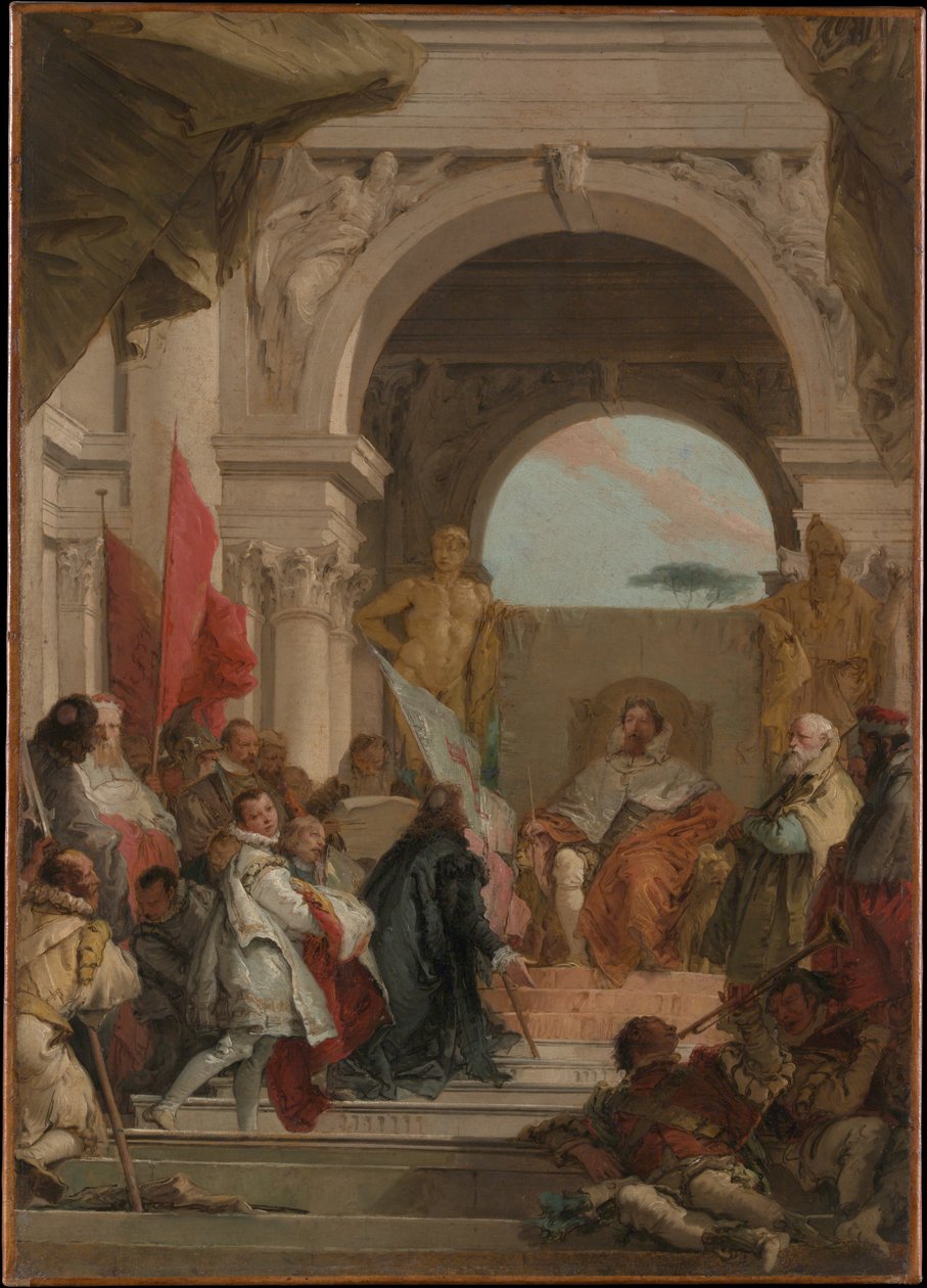 Harold püspök beiktatása frank herceggé alkotó: Giovanni Battista Tiepolo