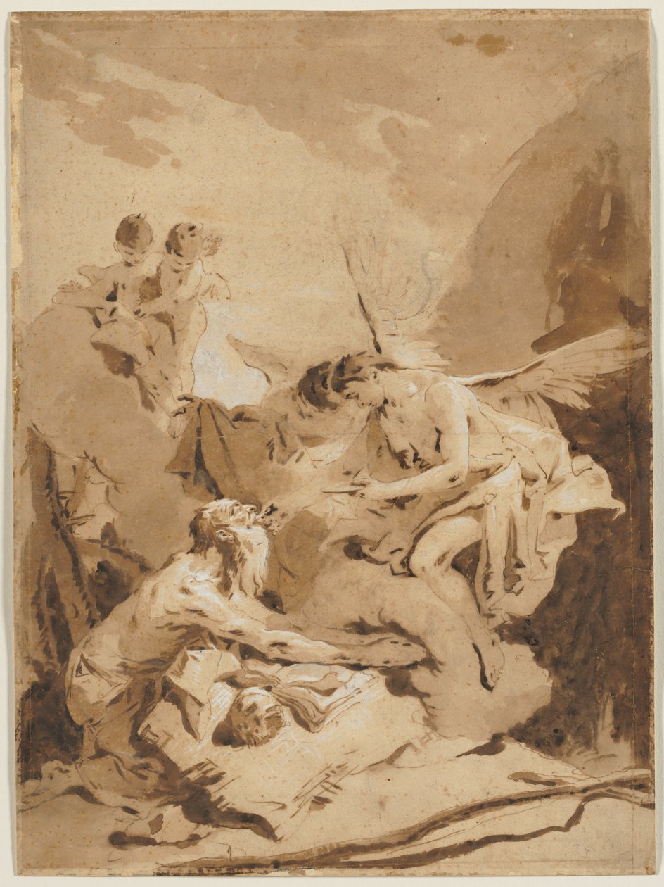 Szent Jeromos utolsó áldozása, c. 1726. alkotó: Giovanni Battista Tiepolo