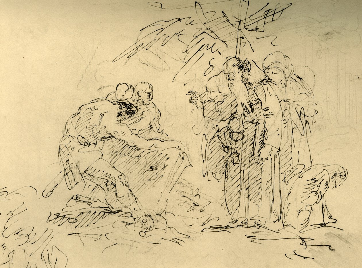 Egy sír megnyitása, 18. század közepe, 1928. alkotó: Giovanni Battista Tiepolo