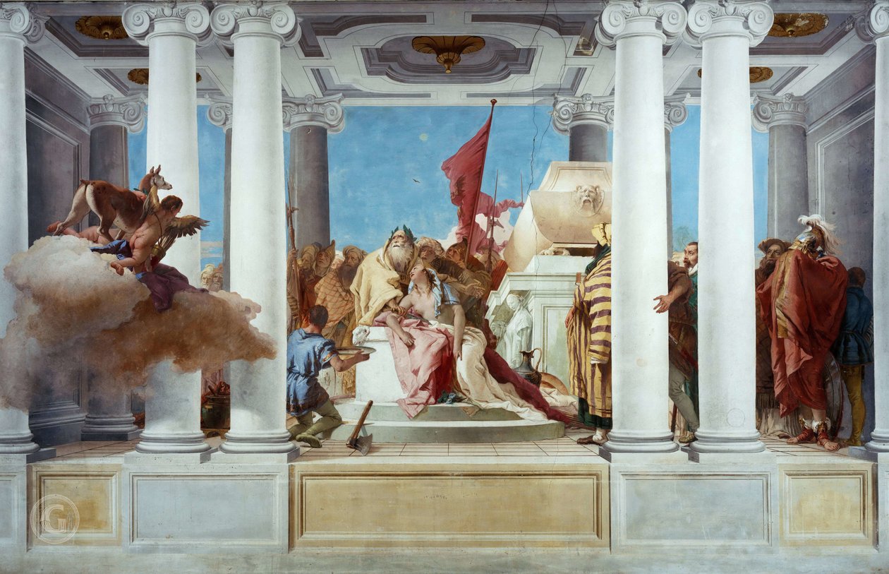 Iphigeneia feláldozása alkotó: Giovanni Battista Tiepolo